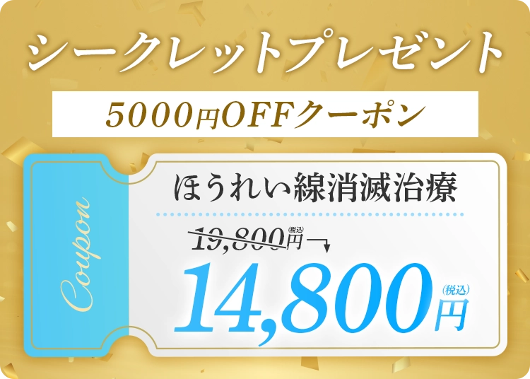 ほうれい線消滅治療 14,800円に！